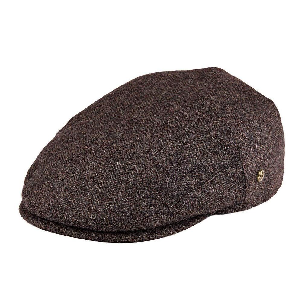 Men's Herringbone Flat Ivy Newsboy Hat Wool Blend Gatsby Cabbie Cap